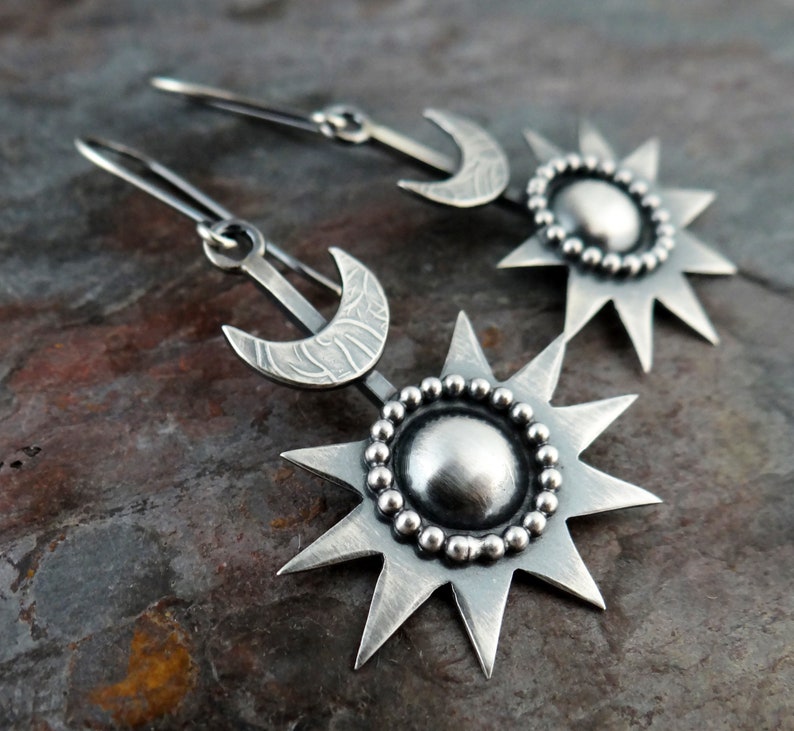 Dark Star Earrings II bold metalsmith earrings 6952 image 4