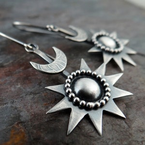 Dark Star Earrings II bold metalsmith earrings 6952 image 5