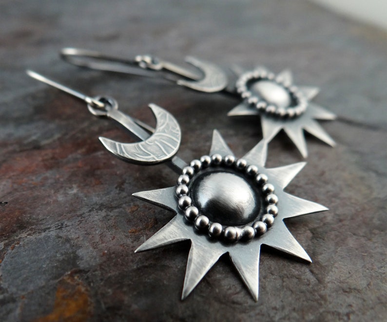 Dark Star Earrings II bold metalsmith earrings 6952 image 5