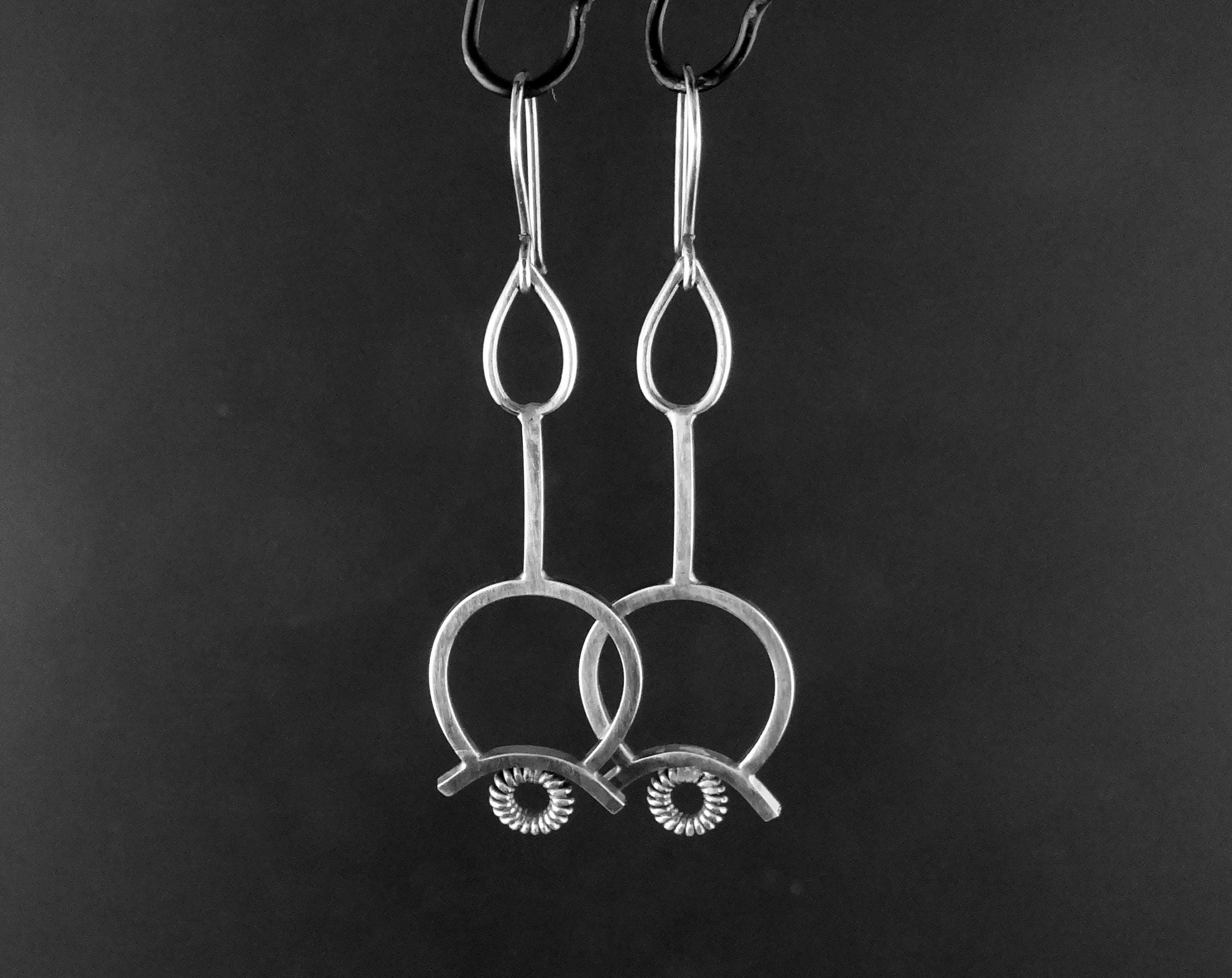 Abstract Flower Dangles II || Modern Metalsmith Earrings (7072) - Etsy