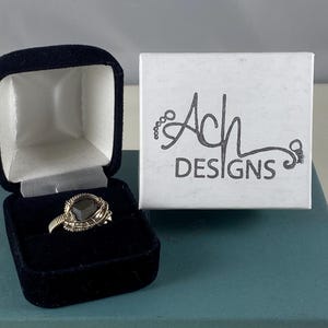 Rainbow Garnet Ring Wire Wrap Sterling Silver Ring (size 8)