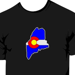 Colorado Flag Maine State T-Shirt