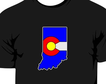 Colorado Flag Indiana State T-Shirt