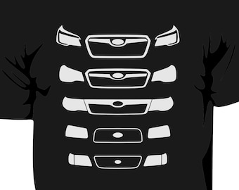 Custom Colors Subie Front Ends Headlights T-Shirt