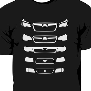 Custom Colors Subie Front Ends Headlights T-Shirt