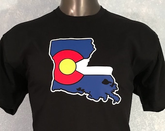 Colorado Flag Louisiana State T-Shirt