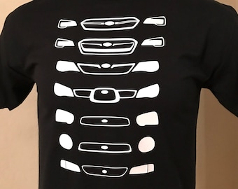 Custom Colors Subie Front Ends Headlights including 2018 T-Shirt