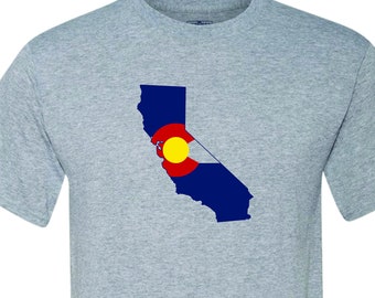 Colorado Flag California State Outline T-Shirt