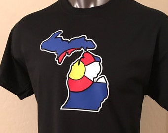 Colorado Flag Michigan State T-Shirt