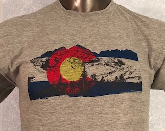 Colorado Flag Maroon Bells and Forest T-Shirt