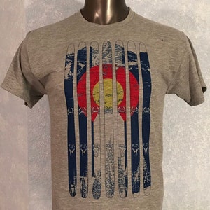 Skiing Colorado Flag T-Shirt