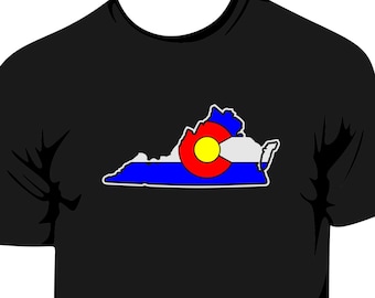Colorado Flag Virginia State T-Shirt