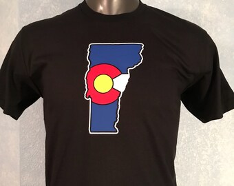 Colorado Flag Vermont State T-Shirt