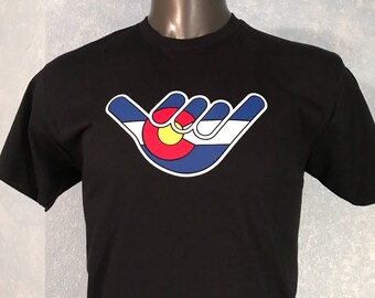 Colorado Flag Hang Loose Shocka State T-Shirt