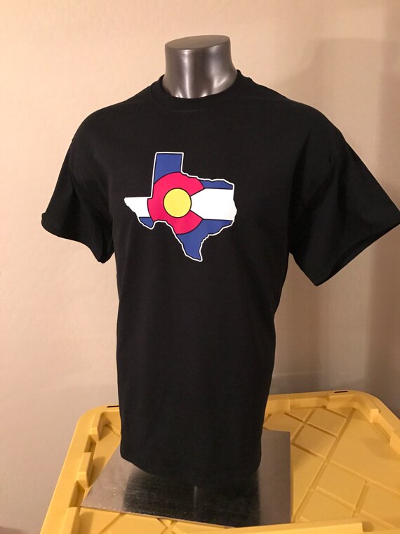 Texas Colorado Flag T-Shirt Texas Colorado Flag T-Shirt
