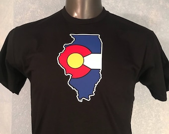 Colorado Flag Illinois State T-Shirt