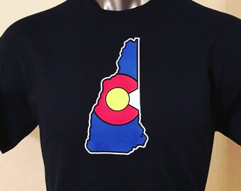 Colorado Flag New Hampshire State T-Shirt
