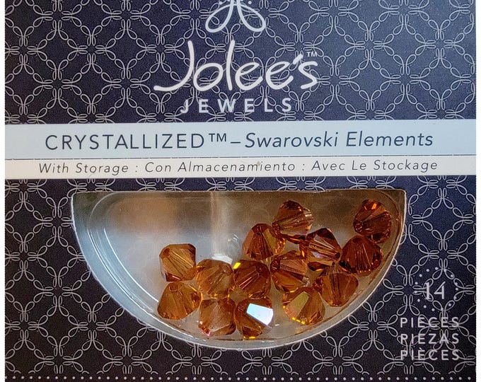 ORIGINAL Swarovski Elements 6mm, Crystal Copper Bicone Crystal Beads - 14 pcs (1 pkg)