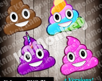 Poop Emoji PNG Files, for any Occasion, artwork graphics for print mug shirt decals posters cards (Not made for Cricut)