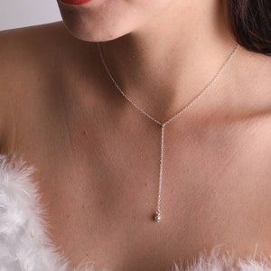 Sterling Silver Y necklace,Delicate Y Necklace,Gold Lariat Rose gold Silver,Silver Layering necklace,Dainty Y Necklace,Minimalist Necklace