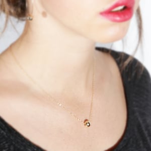 Gold Ball Necklace,Tiny gold ball Necklace,Single gold ball necklace,Small Ball Necklace,gold filled silver rose gold