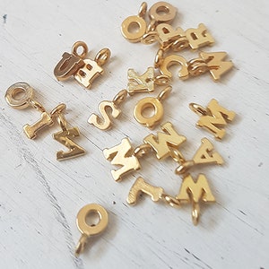 Add-on Initial,Tiny letter, Add a charm, add an initial , Custom Letter,Personalized gift,Gold filled or sterling silver tiny 5mm initial