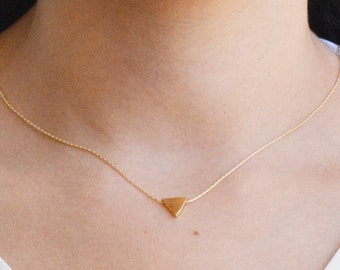 Triangle Necklace,Gold Necklace,Triangle Gold Necklace,Geometric Necklace,Delicate Necklace,Simple Minimalist gold filled or sterling silver