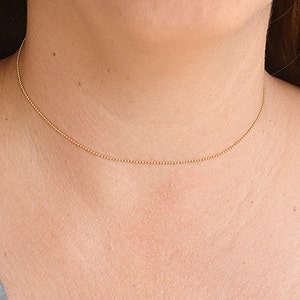 Elegant Gold Filled Choker Necklace for Layering - Minimalist and Delicate Jewelry Piece for Everyday Wear - Perfect Gift for Her