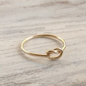 Knot ring, infinity knot, gold ring, knot knuckle ring, above knuckle ring, knuckle ring, friendship ring - 1003