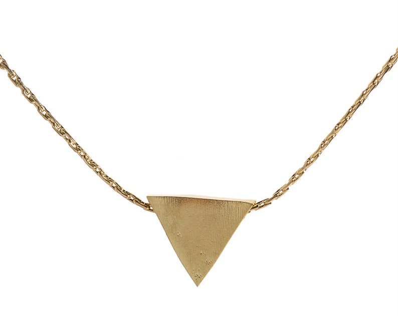 Triangle Necklace,gold Necklace,triangle Gold Necklace,geometric ...