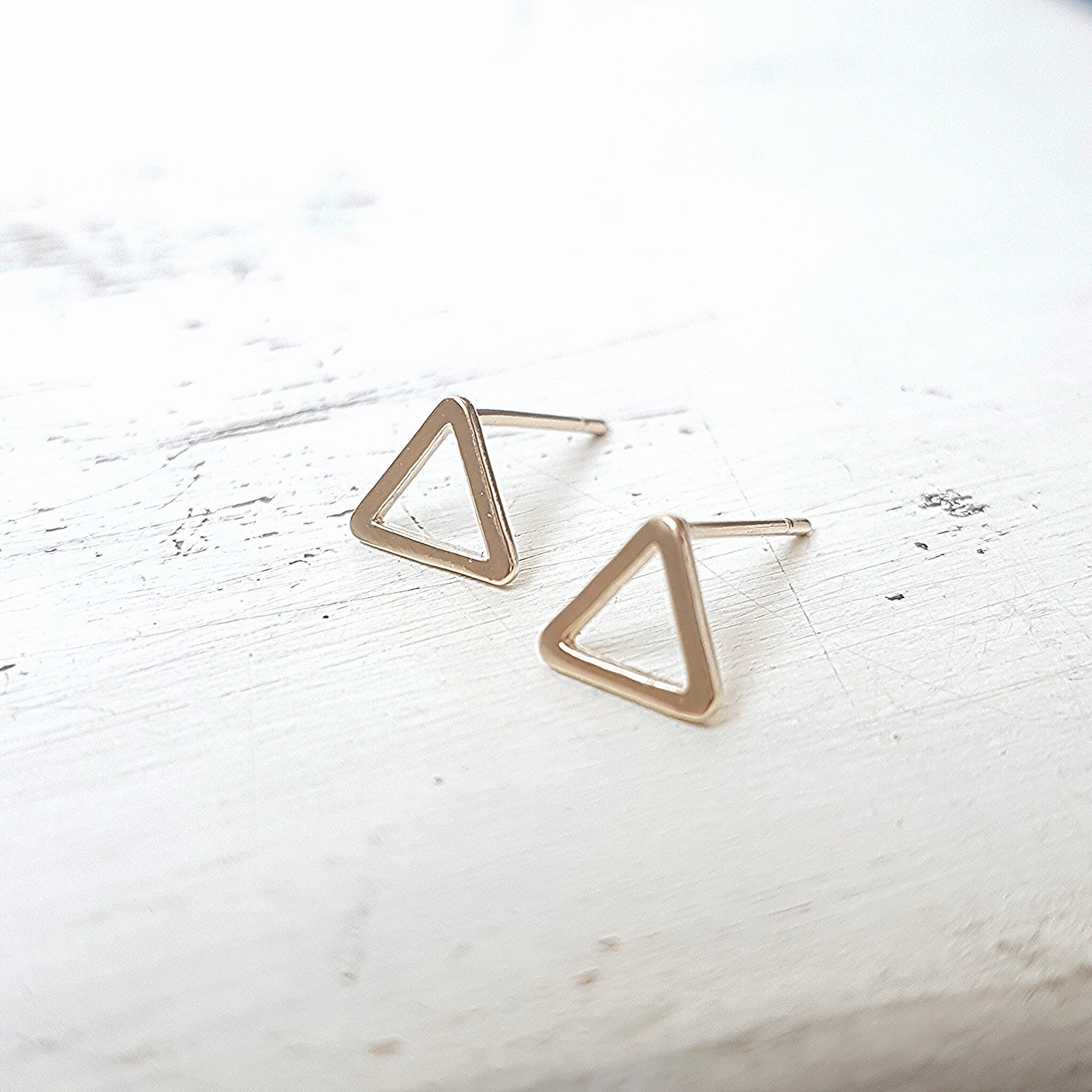 Small Triangle Stud Earrings,gold Stud Earrings,geometric Small Triangle Stud Earrings,gold Stud Earrings,geometric