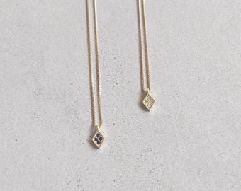 Rhombus Necklace, Gold Rhombus Necklace, Tiny Rhombus Necklace, Dainty Necklace, Layer Necklace, Gifts for Her, Necklaces for Women