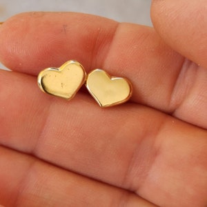 Gold heart earrings, Tiny earrings,stud earrings,tiny heart stud earrings,small stud earrings,heart jewelry,valentines gift -30021