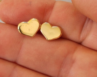 Gold heart earrings, Tiny earrings,stud earrings,tiny heart stud earrings,small stud earrings,heart jewelry,valentines gift -30021