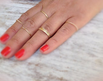 Gold rings, gold ring, Stacking rings, stacking gold rings, knuckle rings, thin ring, tiny ring, gold knuckle rings -RR1