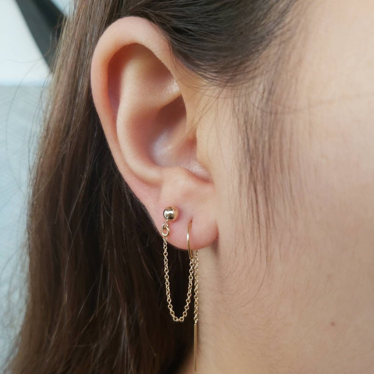 Unendlich U Boucles D'Oreilles En Argent 925, Créoles D