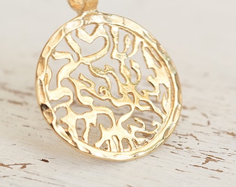 Shema Israel necklace, 14k gold filled,Charm necklace,Gold jewish jewelry,Delicate necklace,sterling silver or gold filled