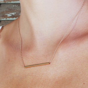 Gold Bar Necklace,Simple Necklace,Bar Necklace Gold ,Dainty Necklace,Delicate Gold Necklace,Bar Necklace,Gold filled or Sterling silver