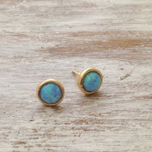 earrings opal, gold opal earrings, stud earrings, opal stud earrings, opal jewelry, stud earrings opal, opal gold earrings image 1