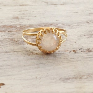 moonstone ring, moonstone ring gold, stacking ring, gemstone ring, moonstone, stacking rings, jewelry - 9011