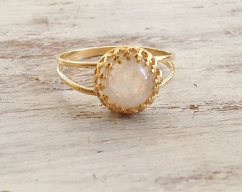 moonstone ring, moonstone ring gold, stacking ring, gemstone ring, moonstone, stacking rings, jewelry - 9011