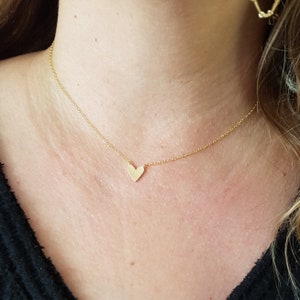 Gold Heart Necklace,Sterling Silver Heart,Gold Filled Heart Necklace,valentines gift,Dainty minimalist heart necklace,Small heart necklace