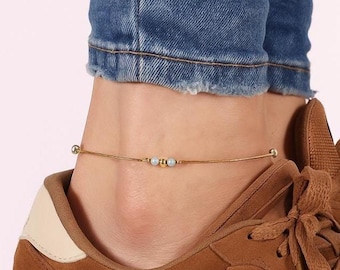 Opal Anklet,Ankle bracelet,Opal Jewelry,Gold Anklet,Beach Anklet,Dainty Anklet