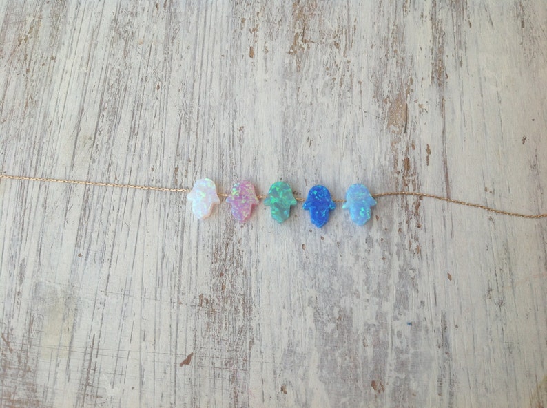 Red Hamsa 629 Opal Necklace,Opal Hand Necklace,Silver Necklace,Hamsa Necklace,Opal Hamsa Necklace,Evil Eye Necklace,Silver Hamsa Necklace