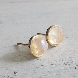 Gold Moonstone earrings,moonstone studs,delicate earrings,gold stud earring,moonstone stud earrings,gemstone earrings,gift
