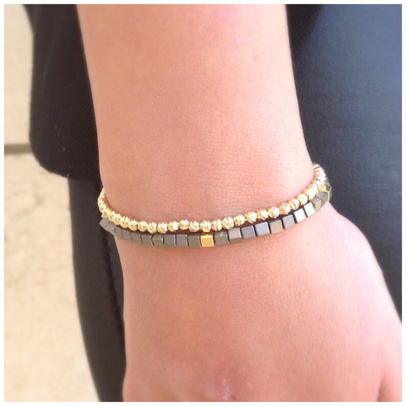 Gold filled bracelet Beaded bracelet gold filled Etsy