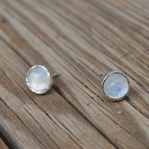 moonstone earrings,moonstone stud earrings,sterling silver earrings,stud earring stone,moonstone studs,gemstone earrings,moonstone jewelry image 3