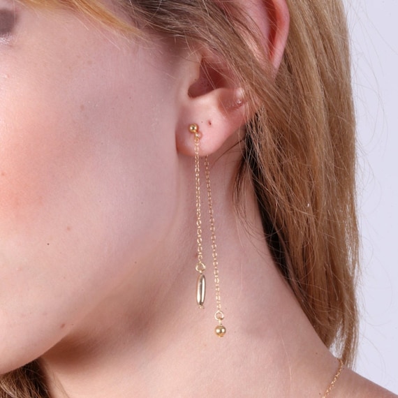 Discover 232+ side earrings in gold images latest