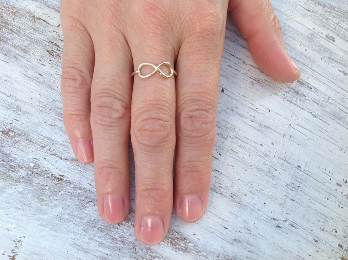Dainty Infinity Ring Infinity Knot Simple Gold Ring Etsy
