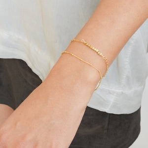 gold filled bracelet,dainty bracelet,gold bracelet,minimalist bracelet,satellite chain,tiny bracelet,delicate jewelry -21012